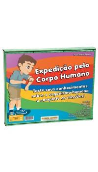 JOGO DE TABULEIRO EXPEDIÇÃO PELO CORPO HUMANO COM 33 PEÇAS 